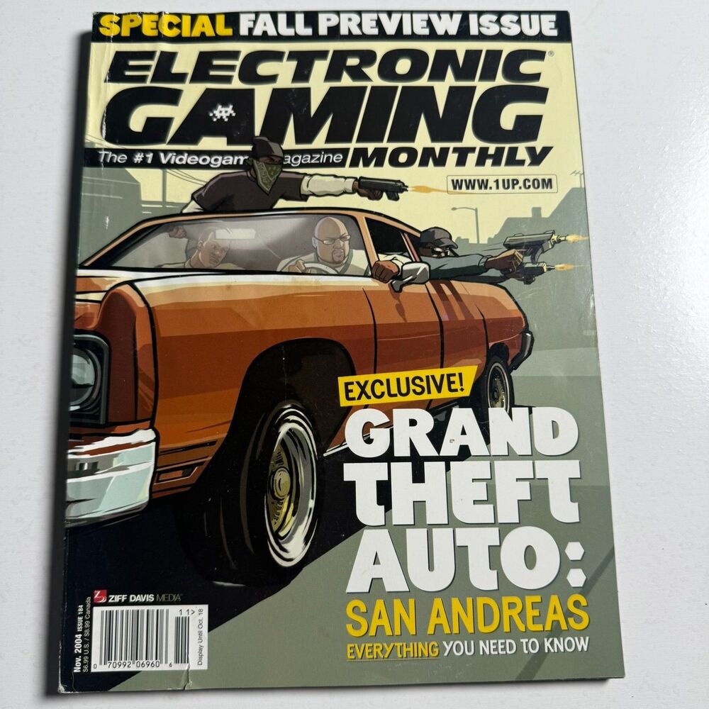 Vintage 2004 Electronic Gaming Monthly EGM #184 GTA San Andreas Magazine